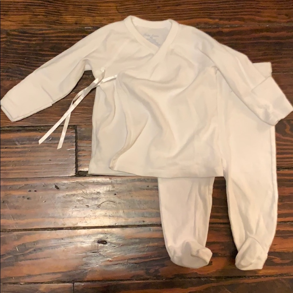 White Ralph Lauren 6 month Pajama Lounge Outfit